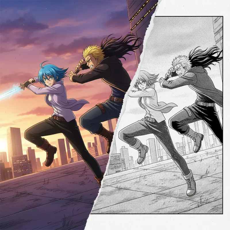 Comparison of narrative depth between manga and anime.