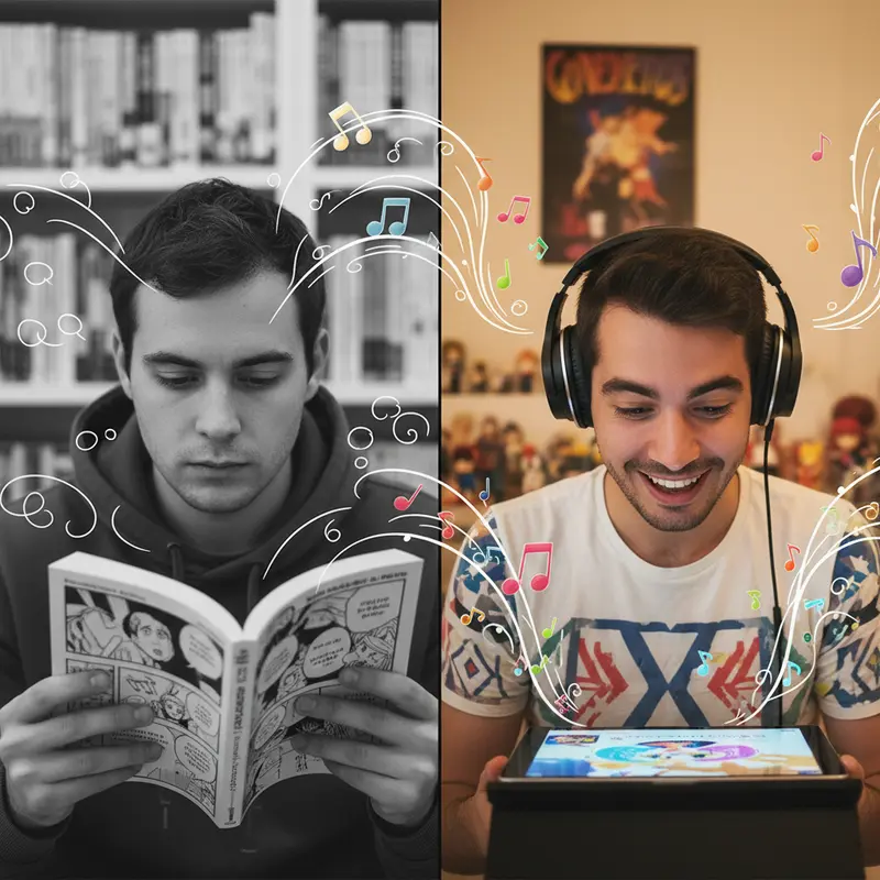 Comparison of narrative depth between manga and anime.