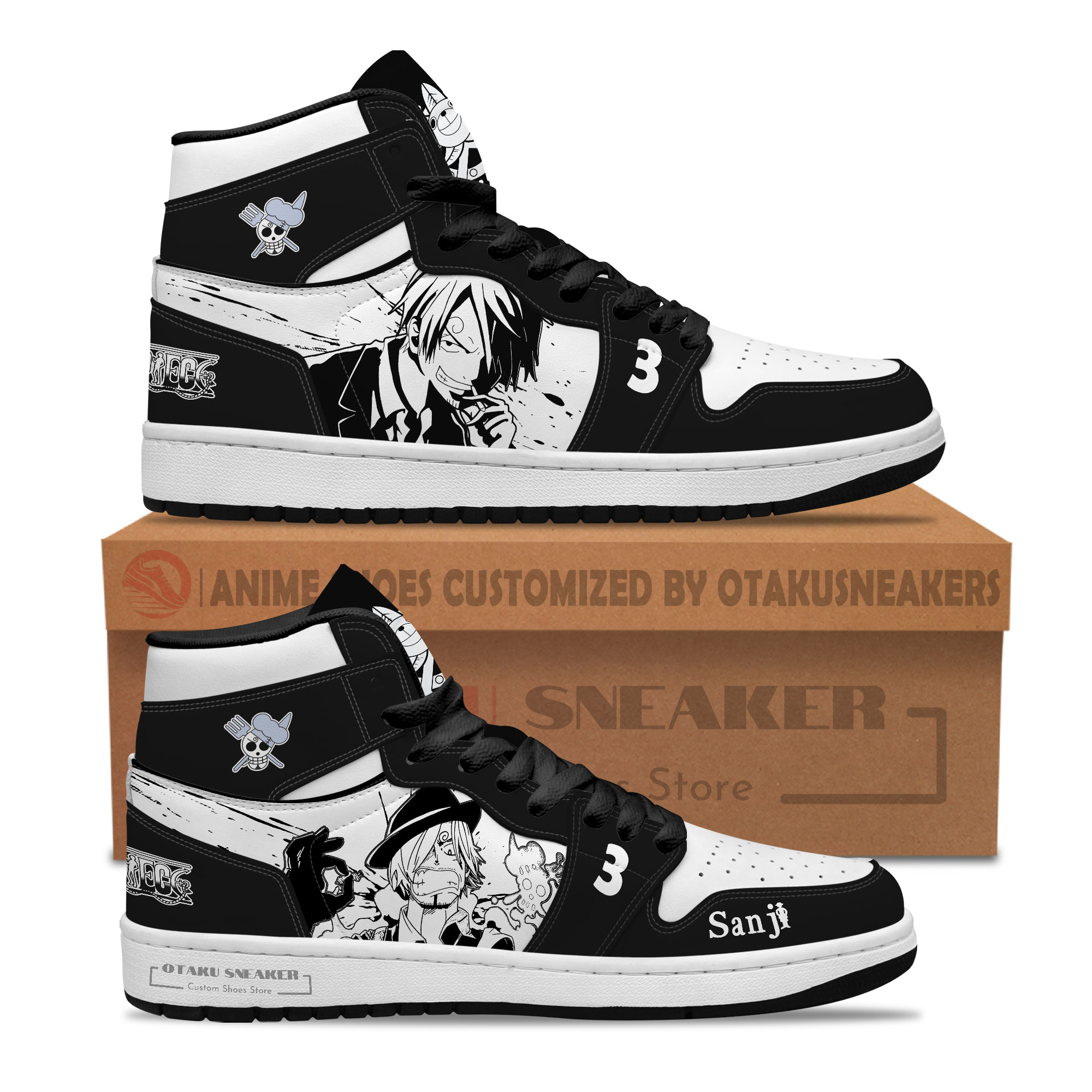 Vinsmoke Sanji OP JD1 Custom Shoes