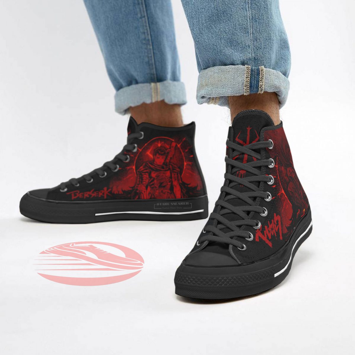 Guts Berserk Custom High Canvas Shoes Guts Berserk Custom High Canvas Shoes